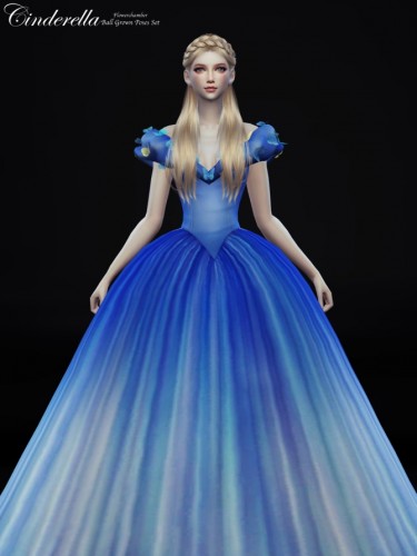 Cinderella Ball Grown Poses Set at Flower Chamber » Sims 4 Updates