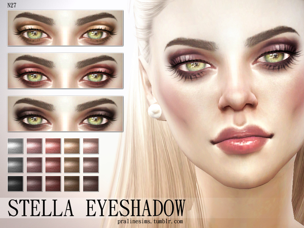 Sims 4 Stella Eyeshadow N27 by Pralinesims at TSR