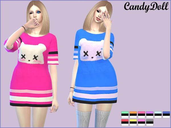 Sims 4 CandyDoll Bear Sweaters by DivaDelic06 at TSR