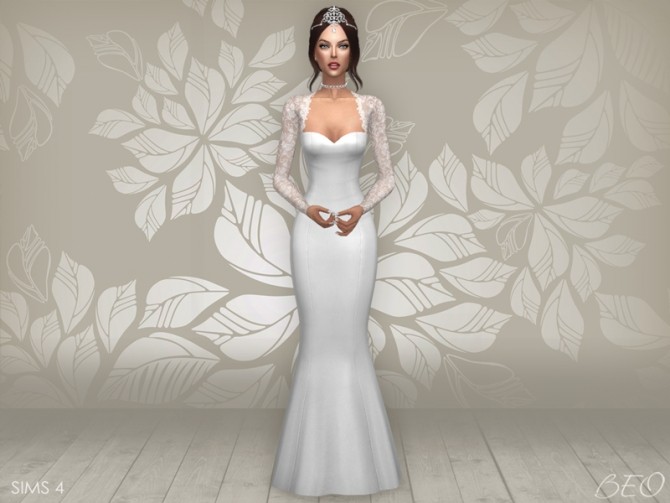 Sims 4 WEDDING DRESS CYNTHIA 2 at BEO Creations
