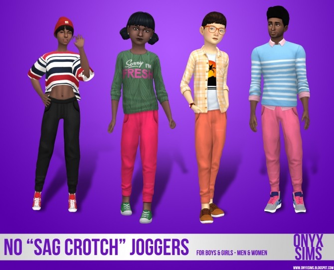 Sims 4 No Sag Crotch Joggers at Onyx Sims
