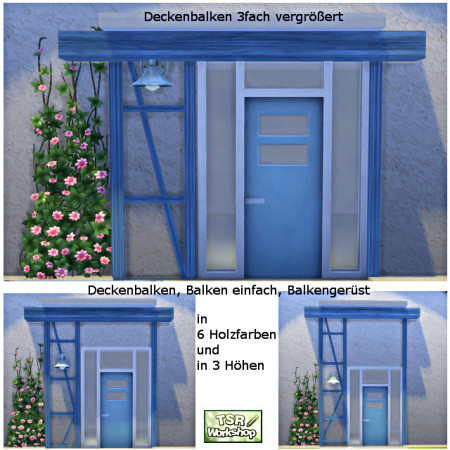 Beams for walls and ceilings by Christine1000 at Sims Marktplatz