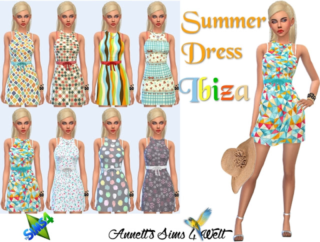 Sims 4 Summer Dress Ibiza at Annett’s Sims 4 Welt