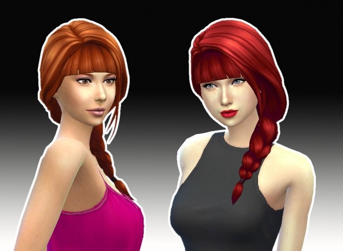 Sims 4 Braid Side With Bangs by Kiara Zurk at My Stuff