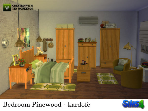 Sims 4 Bedroom Pinewood by kardofe at TSR