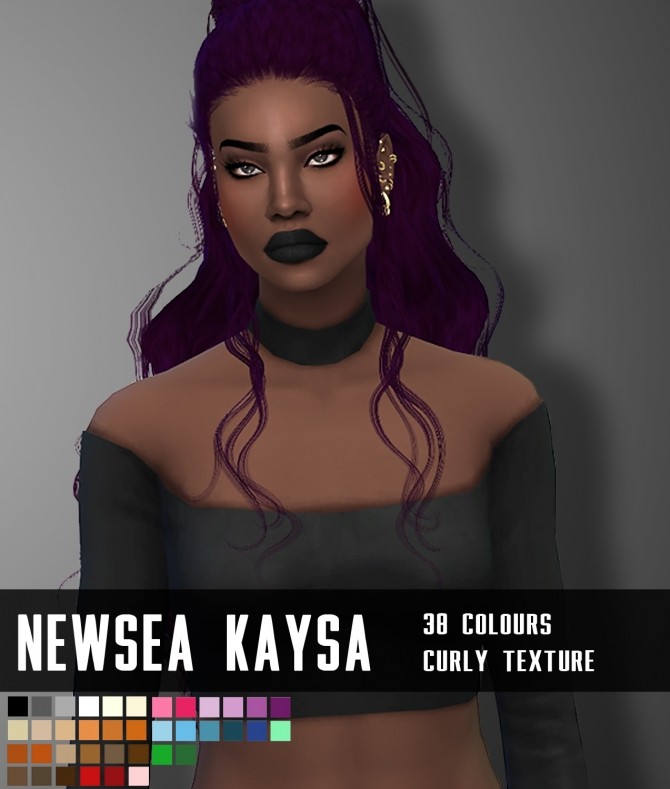 Sims 4 Newseas Kaysa hair edit at Sims by Skye