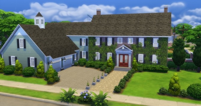 Sims 4 Duxbury Colonial house by gizky at Mod The Sims
