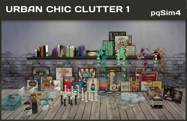 Sims 4 Urban Chic Clutter 1 by Mary Jiménez at pqSims4
