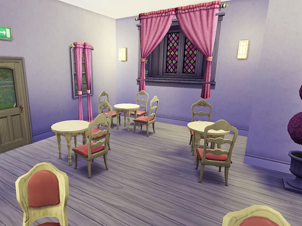 Sims 4 The Pink Pastry Cafe by periwinkles at TSR