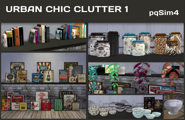 Urban Chic Clutter 1 By Mary Jiménez At Pqsims4 Sims 4 Updates