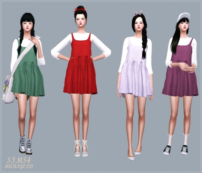 Sims 4 Natural Dress with Tee at Marigold