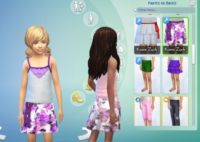 Sims 4 Skirt Bow Side for Girls at My Stuff