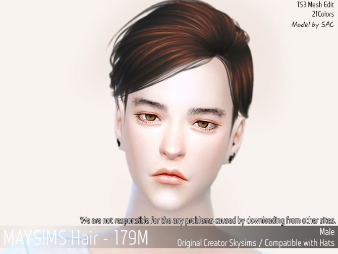 Sims 4 Hair 159M (Skysims) at May Sims