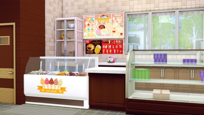 Copeland Gas Station & Ice Cream Stand lot at Jenba Sims » Sims 4 Updates