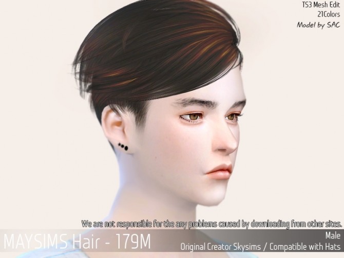 Sims 4 Hair 159M (Skysims) at May Sims