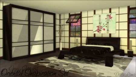 Oriental Inspiration Bedroom Set by DalaiLama at The Sims Lover
