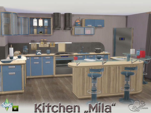 Sims 4 Mila kitchen by BuffSumm at TSR