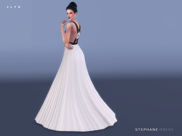 Sims 4 Stephane Dress by SLYD at TSR