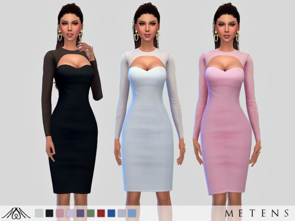 Sims 4 Arwen Dress by Metens at TSR