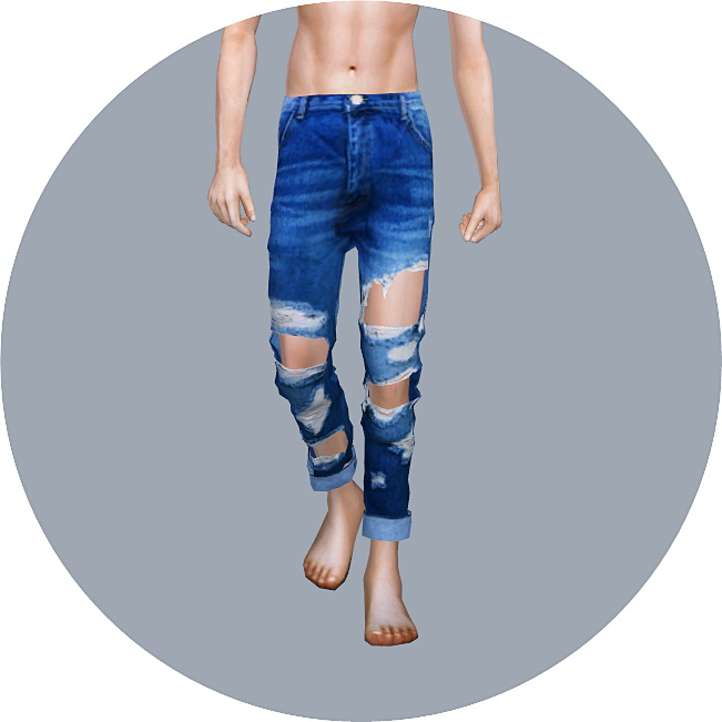 Sims 4 Male Destroyed Jeans at Marigold