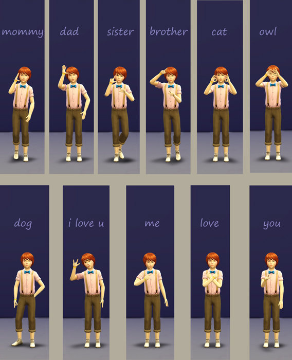 Sims 4 Sign language poses pack at Studio K Creation. 