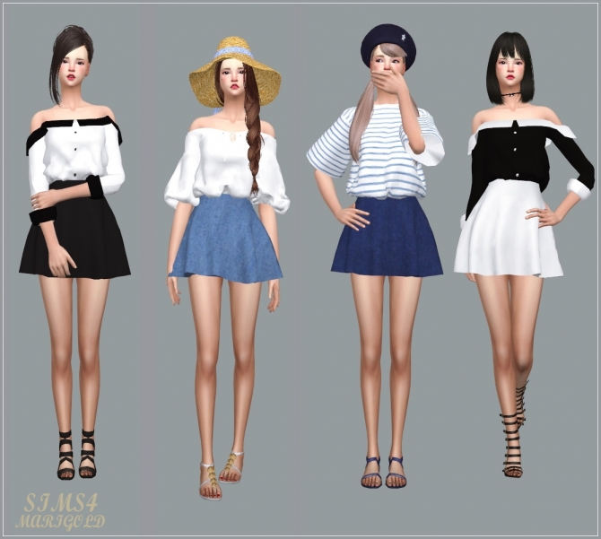 Skater Mini Skirt v1 at Marigold » Sims 4 Updates