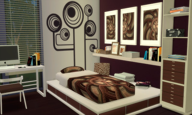 Sims 4 Bilbao bedroom  by Mary Jiménez at pqSims4