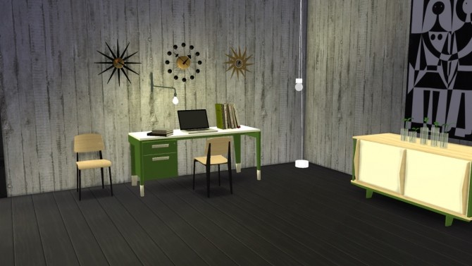 Sims 4 Bahut and Dactylo Desk at Meinkatz Creations