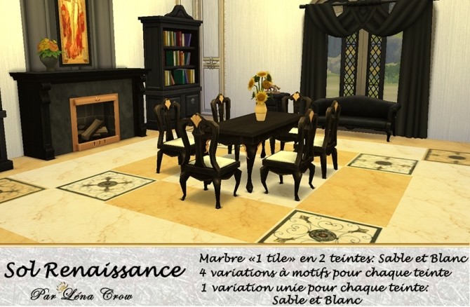 Sims 4 Renaissance floors by LénaCrow at Sims Artists