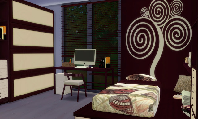 Sims 4 Bilbao bedroom  by Mary Jiménez at pqSims4