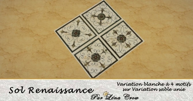 Sims 4 Renaissance floors by LénaCrow at Sims Artists