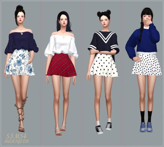 Skater Mini Skirt v2 at Marigold » Sims 4 Updates