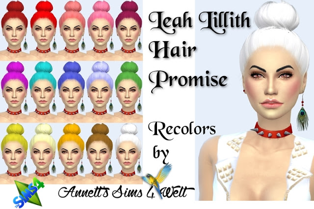 Sims 4 Promise Hair Recolors by Leah Lillith at Annett’s Sims 4 Welt