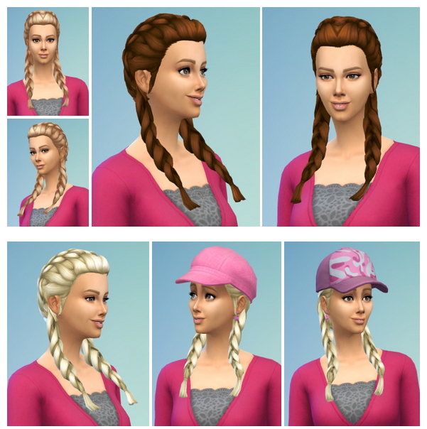 Sims 4 Vroni’s Braided Pig tails at Birksches Sims Blog