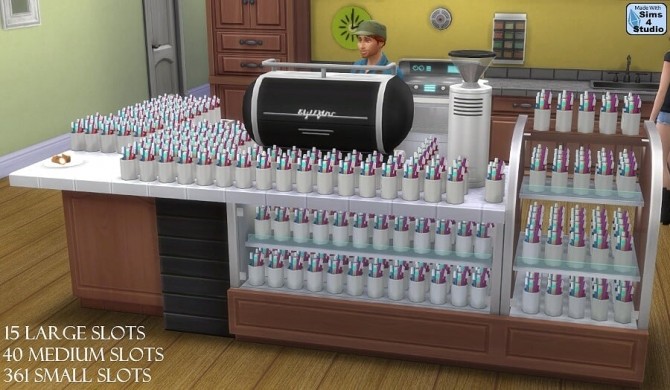 Sims 4 Easy Energy Espresso Bar 416 slots at Sims 4 Studio