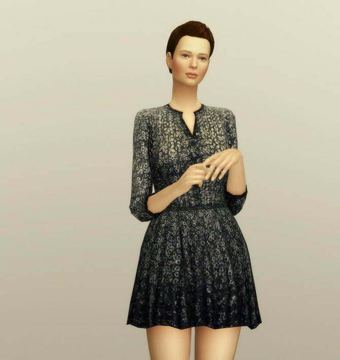 Sims 4 Pattern dress at Rusty Nail