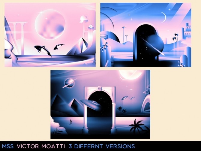 Sims 4 Victor Moatti Paintings by midnightskysims at SimsWorkshop
