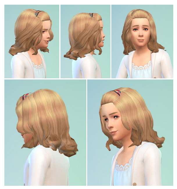 Sims 4 Girls Curlymed with Band at Birksches Sims Blog