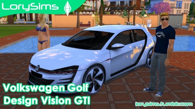 Sims 4 Volkswagen‬ Golf Design Vision GTI at LorySims