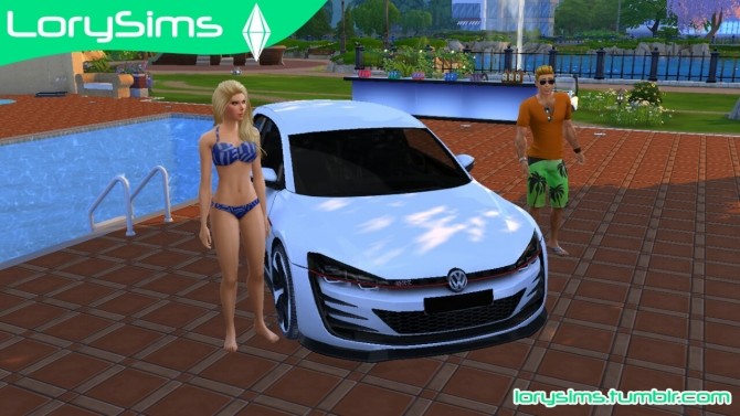 Sims 4 Volkswagen‬ Golf Design Vision GTI at LorySims