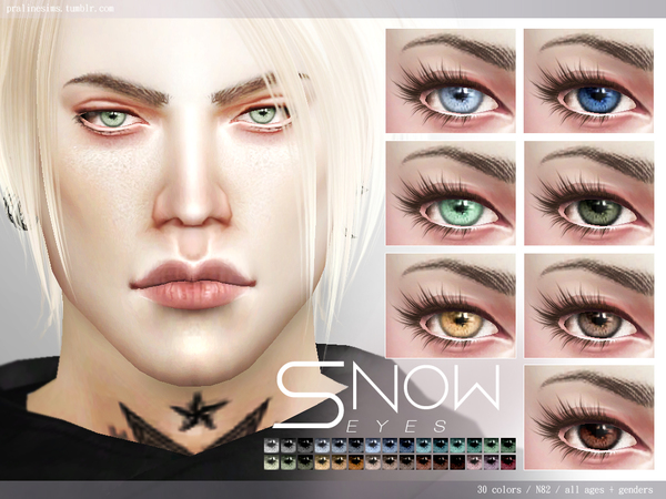 Sims 4 Snow Eyes N82 by Pralinesims at TSR