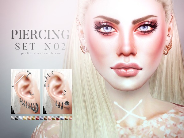 Sims 4 Piercing Set N02 by Pralinesims at TSR