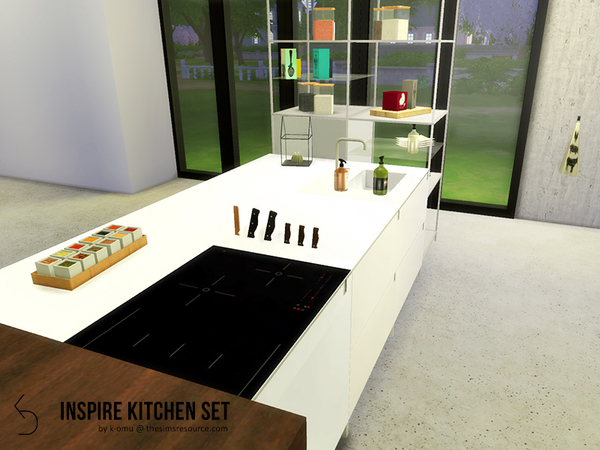 Sims 4 INSPIRE Kitchen Set by k omu at TSR