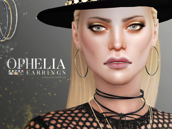 Sims 4 Ophelia Earrings by Pralinesims at TSR
