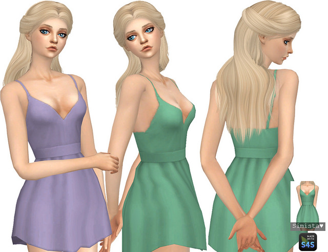 Sims 4 Recolours Of Sentates Shove Dress at Simista