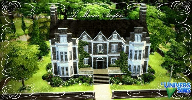 Sims 4 English manor by audrcami at L’UniverSims