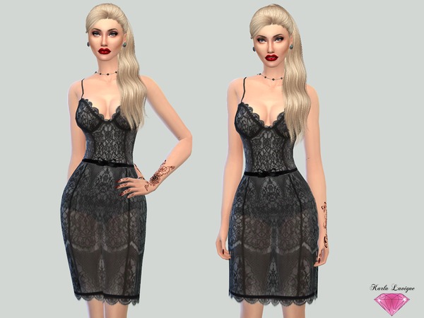 Sims 4 Kathya Dress by Karla Lavigne at TSR