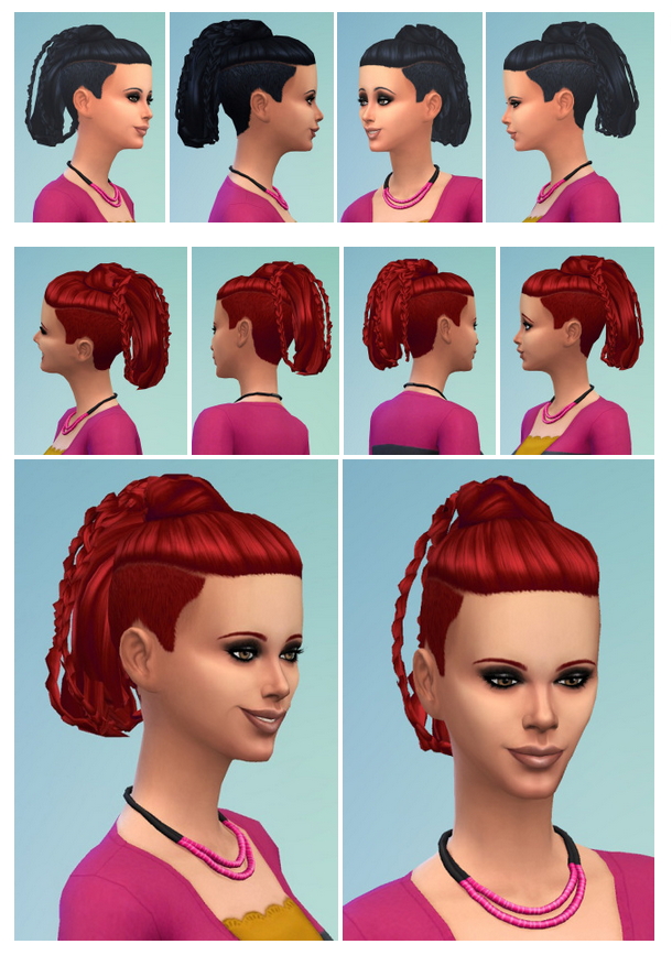 Sims 4 Shaved Hair Braided at Birksches Sims Blog