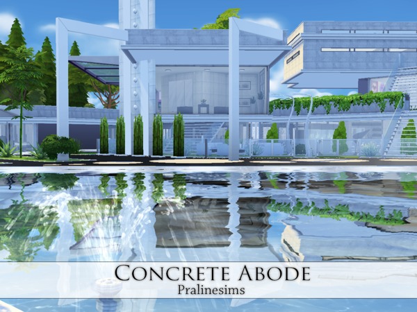 Sims 4 Concrete Abode by Pralinesims at TSR