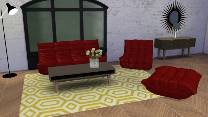 Sims 4 Togo Collection Sofa, Armchair and Ottoman at McKenzie Layne